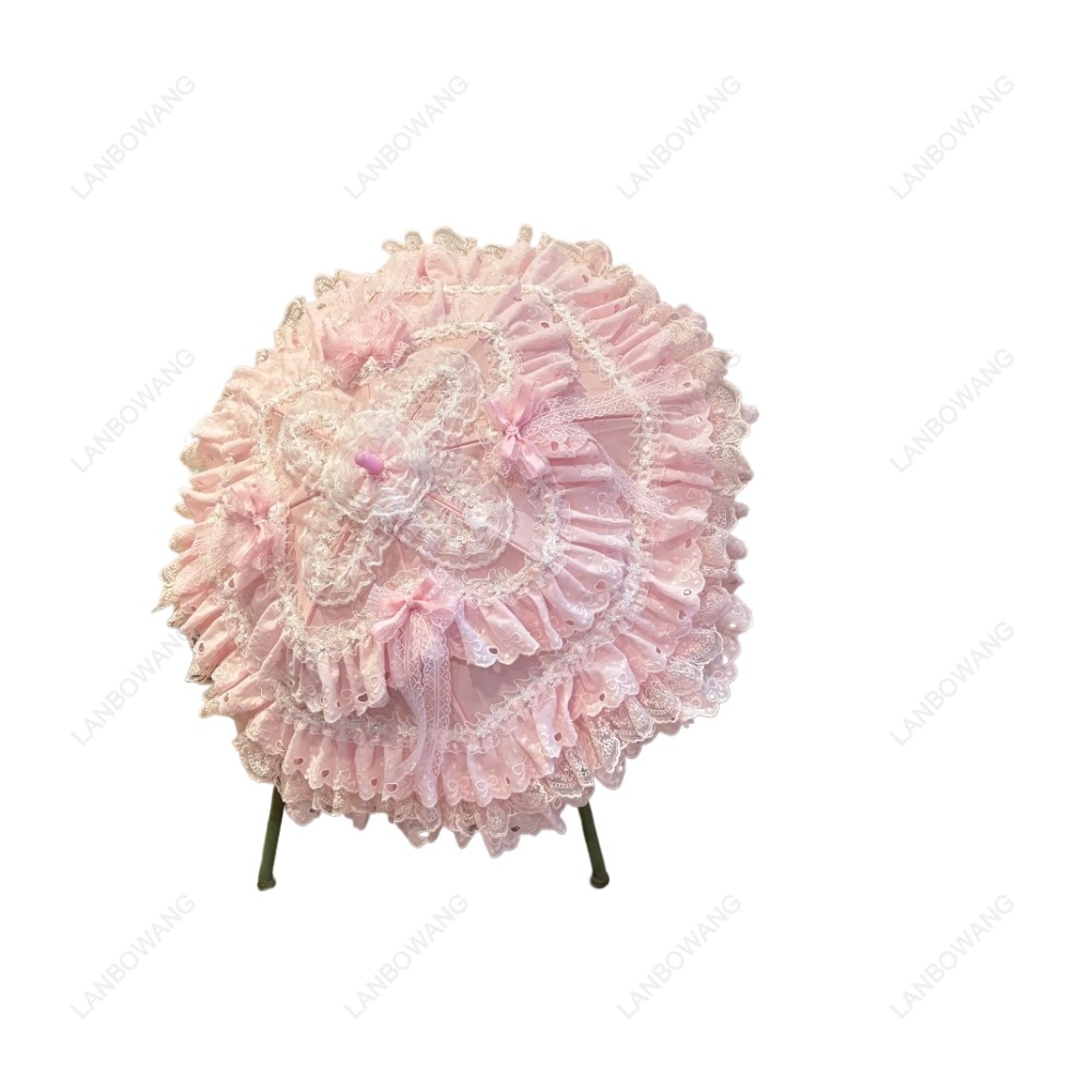 Photography Umbrella - Payung Mini Hiasan Bunga Hati Merah