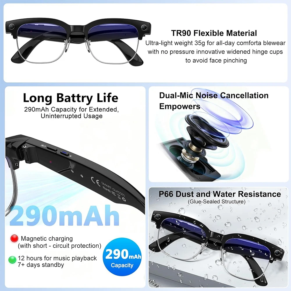Kacamata Pintar AI 4K Kamera 8 - Photography Japanese ulasan dan harga