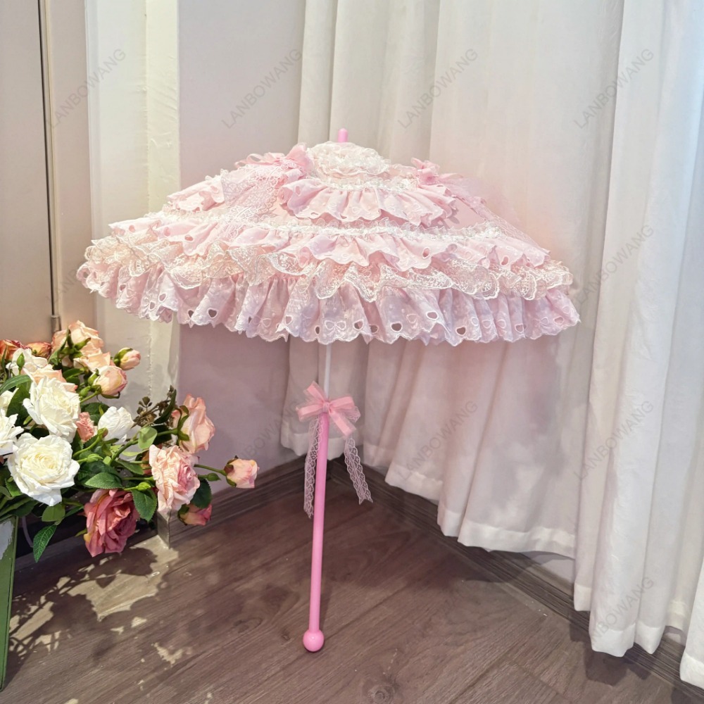 Payung Mini Hiasan Bunga Hati  - Photography Umbrella ulasan dan harga